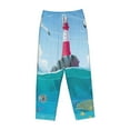 thumbnail image 4 of Sigee Lighthouse Sea Port Print Women's Soft Pajama Pants - Breathable and Comfortable Lounge Sleep Bottoms with Elastic Waistband and Pockets-XX-Large, 4 of 9