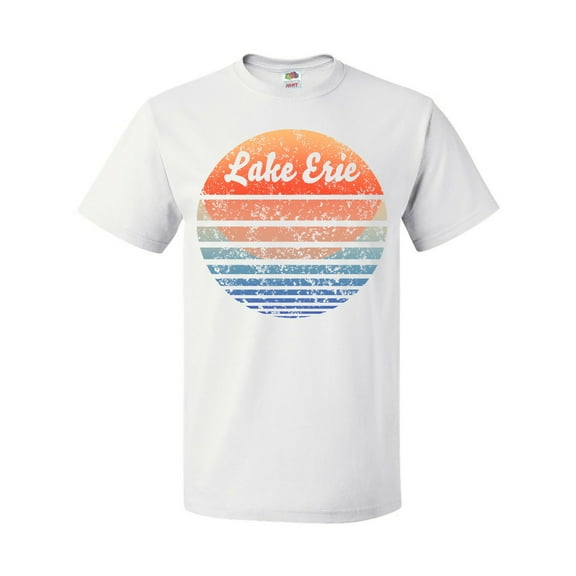 Inktastic Lake Erie Distressed Retro Sunset T-Shirt