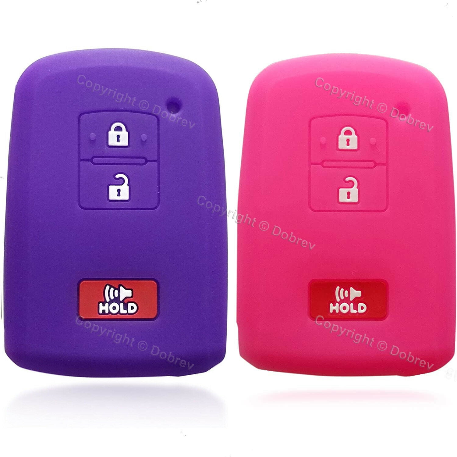 Protective Silicone Rubber Remote Cover Key Fob For Toyota HYQ14FBA Dark Pink 