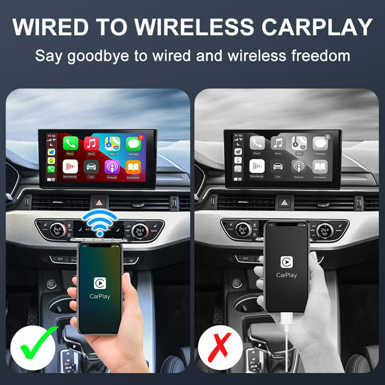 2 in 1 Wireless Android Auto CarPlay Adapter wireless Apple