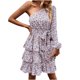 thumbnail image 1 of Vestido a media pierna de manga larga con cuello medio abierto y hombros inclinados para mujer Pompotops hdfakjf8994, 1 of 5