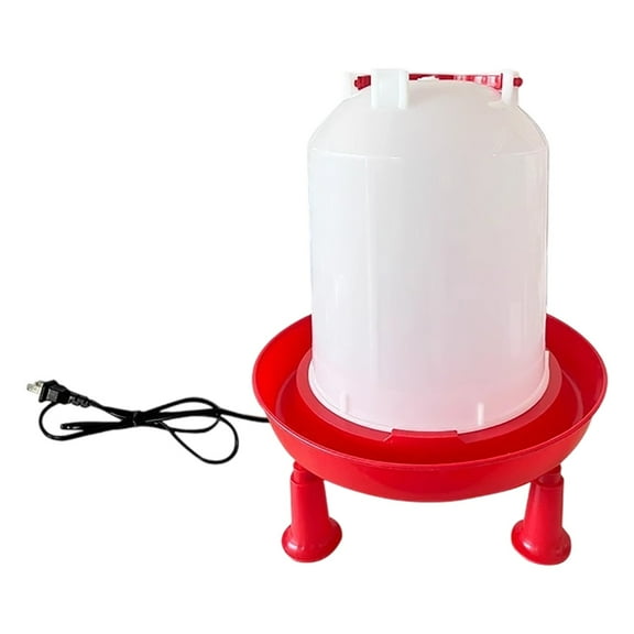 Outdoor Heated Chicken Waterer Poultry Bath Drinking Water Heating Poultry Feeder Heating Hood Machine Hanging Indoor Outside Home Garden Presents For Poultry Lovers