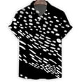 thumbnail image 3 of Camisa hawaiana con rayas geométricas para hombre, estampado 3D de lunares, manga corta, camisas de verano con solapa, blusa con botones de gran tamaño y estilo urbano, 3 of 5