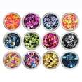 thumbnail image 1 of CIMAXIC Manicure Shining Pieces 1 Set of Manicure Round Shining Pieces Mixed Colorful Shining Pieces for Home Store (12 Kinds of Color),0.98"X0.98"X0.51", 1 of 4