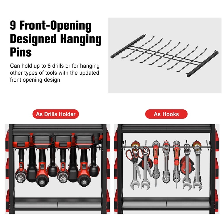 VILONG Power Tool Organizer Cart with Charging Station photo 5