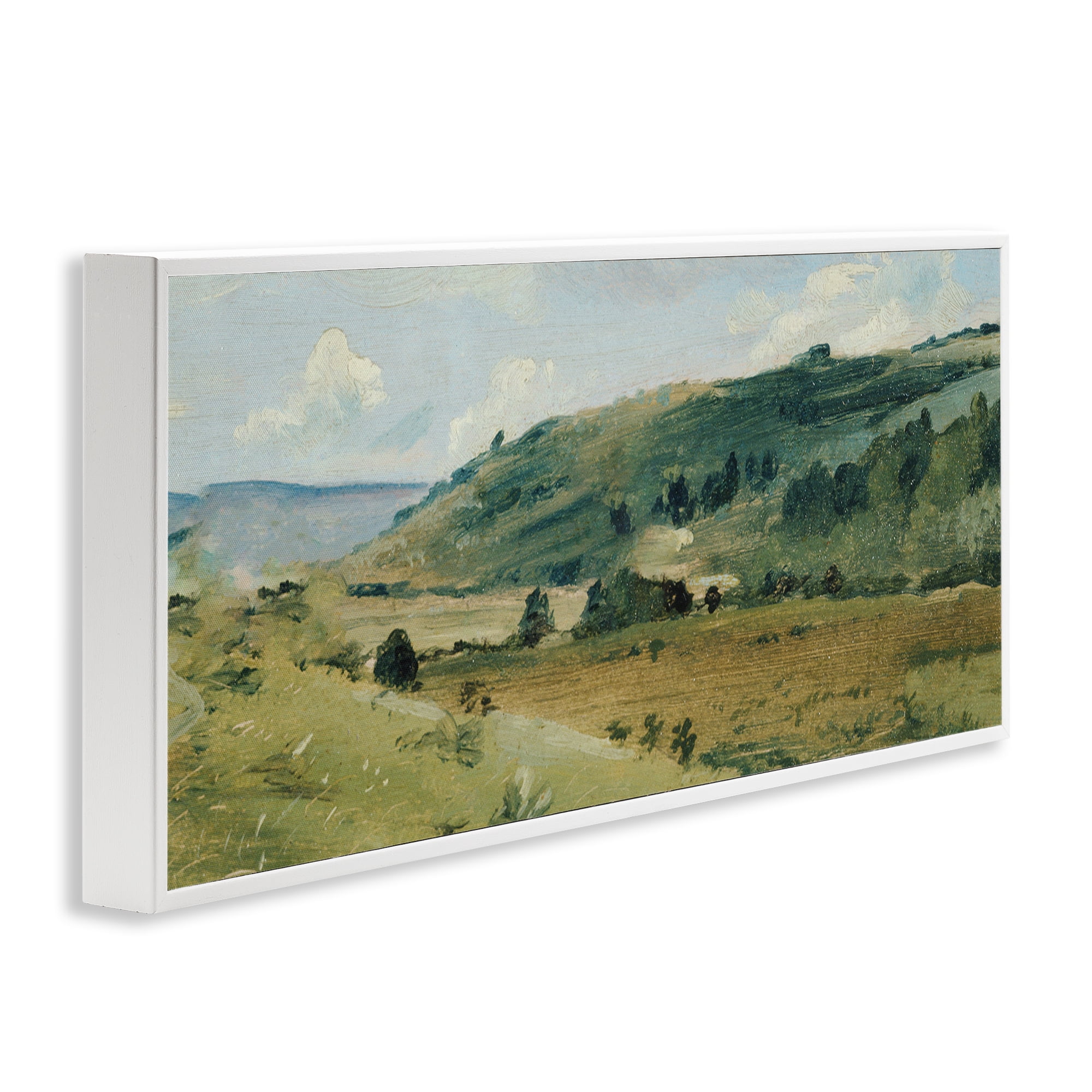 Stupell Industries Tree Dotted Countryside in Summer White Framed Giclee Art, design by Lucille Price
