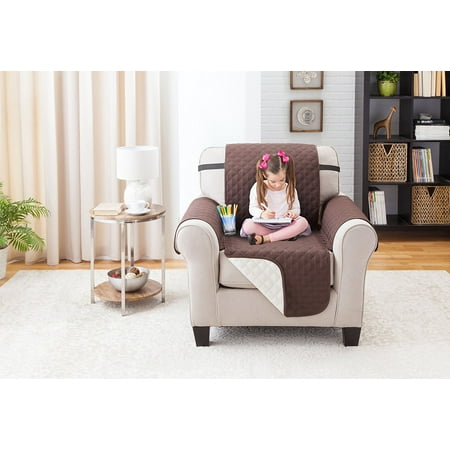 Deluxe Reversible Chair Furniture Protector Coffee Tan