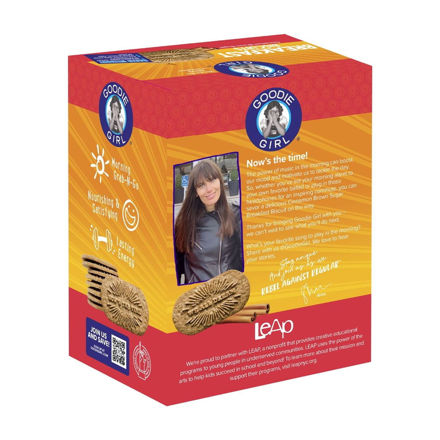 (2 pack) Goodie Girl Cinnamon Brown Sugar Breakfast Biscuits, Shelf Stable, 1.73 oz, 3 Per Pack