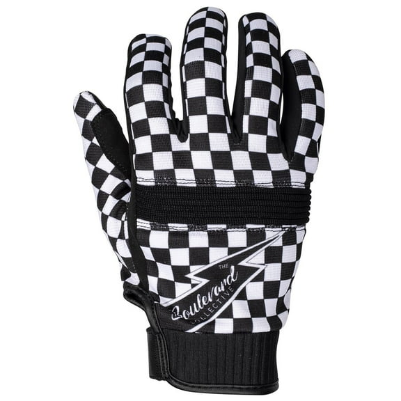 Cortech Thunderbolt Mens Textile Motorcycle Gloves Black/White LG