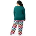 thumbnail image 3 of Fruit of the Loom Women's Beyond Soft Long Sleeve Top & Fleece Bottom Pajama Set, Sizes S-4X, 3 of 8
