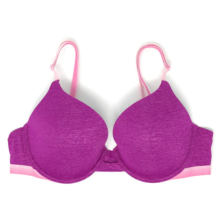 Victoria's Secret T-shirt Bra Padded Perfect Shape / Coverage 32D Magenta  Pink Ombre