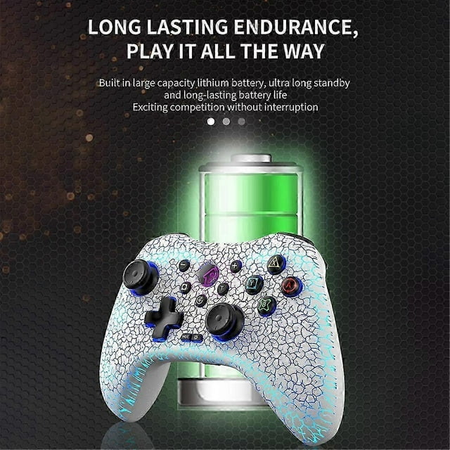 Wireless Game Console for Switch/Android/Ios/Pc 6-Axis Gyro High Precision Joystick Rgb Lighting Bl
