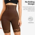 thumbnail image 5 of Women Solid Suspender BodySuit Shaping Button Waist Support Crotch Pants Shorts for Women High Waist Tops Long Length plus Size Waste Trainers for Women Seamless Garter Corset plus Size Women Bodysuit, 5 of 8