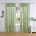 thumbnail image 7 of Sage Green Curtains for Living Room, Boho Semi Sheer Floral Curtains 84 Inches Length 2 Panels, Vintage Farmhouse Printed Patterned Tassels Country Curtain Drapes, 7 of 7