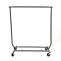 SSWBasics Rolling Collapsible Salesman Rack - EZ Fold Construction (48"W X 24"D X 56-66"H) - 250 Pound Weight Capacity - Perfect for Retail  Thrift  School  or Home Use