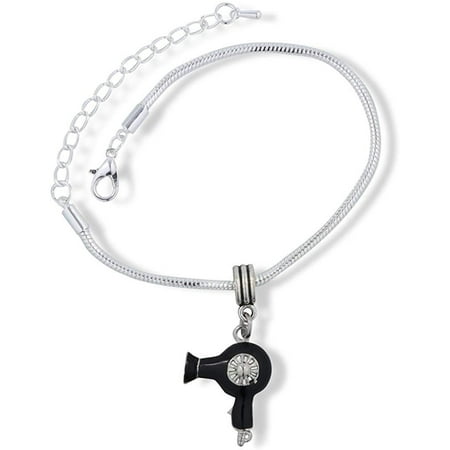 Emerald Park Jewelry Black Hair Dryer Hair Stylist Snake Chain