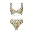 thumbnail image 4 of Rocae Autumn Pumpkins Leaves for Bikini Set for Women Two Piece Sexy High Swimsuits Split Crossover Bikini Small, 4 of 9