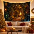 thumbnail image 3 of Highly Library Integrated With Into Natural Cavernous Tree, Mystical Fantasy for Space Lovers, Galaxy Room Decor, Mother's Day Gift, Tapestry Wall Hanging for Bedroom and Dorm, 3 of 7