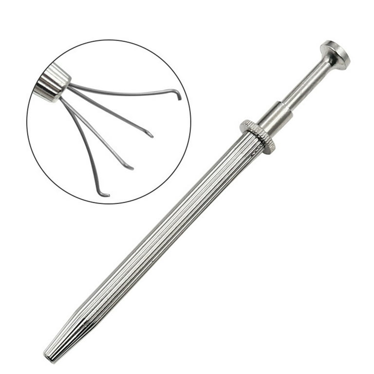 2 Pieces Piercing Ball Grabber Tool, SUNIYORS Stainless Steel Jeweler's  Pick Up Tool, 4-Claw Pick up Tool Diamond Claw Tweezers for Tiny Objects Ic