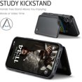 thumbnail image 4 of KOMI for iPhone 16 Case with RFID Blocking and 4 Credit Card Holder, Premium Durable Slim Leather Magnetic Clasp Kickstand Heavy Duty Shockproof Protective Cover Black, 4 of 5