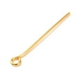 thumbnail image 3 of 500pcs Brass Eye Pins Real 18K golden Plated 25x3x0.7mm Hole: 1.5mm, 3 of 4