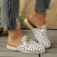 thumbnail image 5 of Samdudou Mules for Women Polka Dot Slip On Backless Loafers Closed Toe Flat Shoes with Metal Chain Buckle Decor for Casual Dress, 5 of 9