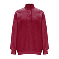 thumbnail image 5 of Aricy Oversized Sweatshirts For women Long Sleeve Half Zip Stand Collar Pullover Fall Trendy Fashion Casual Tunic Tops Pullover Fall Clothes, 5 of 5