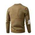 thumbnail image 3 of Men’s Gradient Letter Stripe Knit Sweater Thickened Slim Warm Imitation Mink Knitted Sweater Half-High-Neck Collar Pullover, 3 of 7
