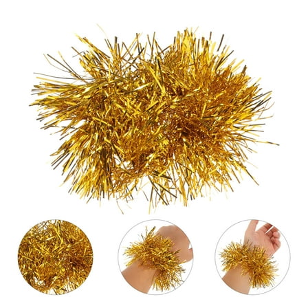 Worgeous Golden Cheerleading Pom Poms Plastic Durable with Wristband for Sports Events and Dance Parties