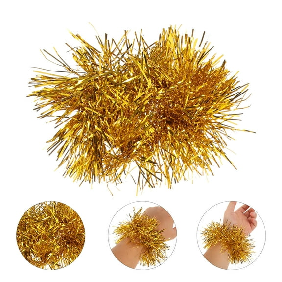 Worgeous Golden Cheerleading Pom Poms Plastic Durable with Wristband for Sports Events and Dance Parties