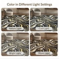 thumbnail image 7 of ODIKA 2'x3' Washable Throw Rug Bold Veined Streaks Flow Symmetrical Motif Vein Abstract Swirl Refined for Hallway, Study Room, Non-Slip Low Profile, Flatwoven, 7 of 7