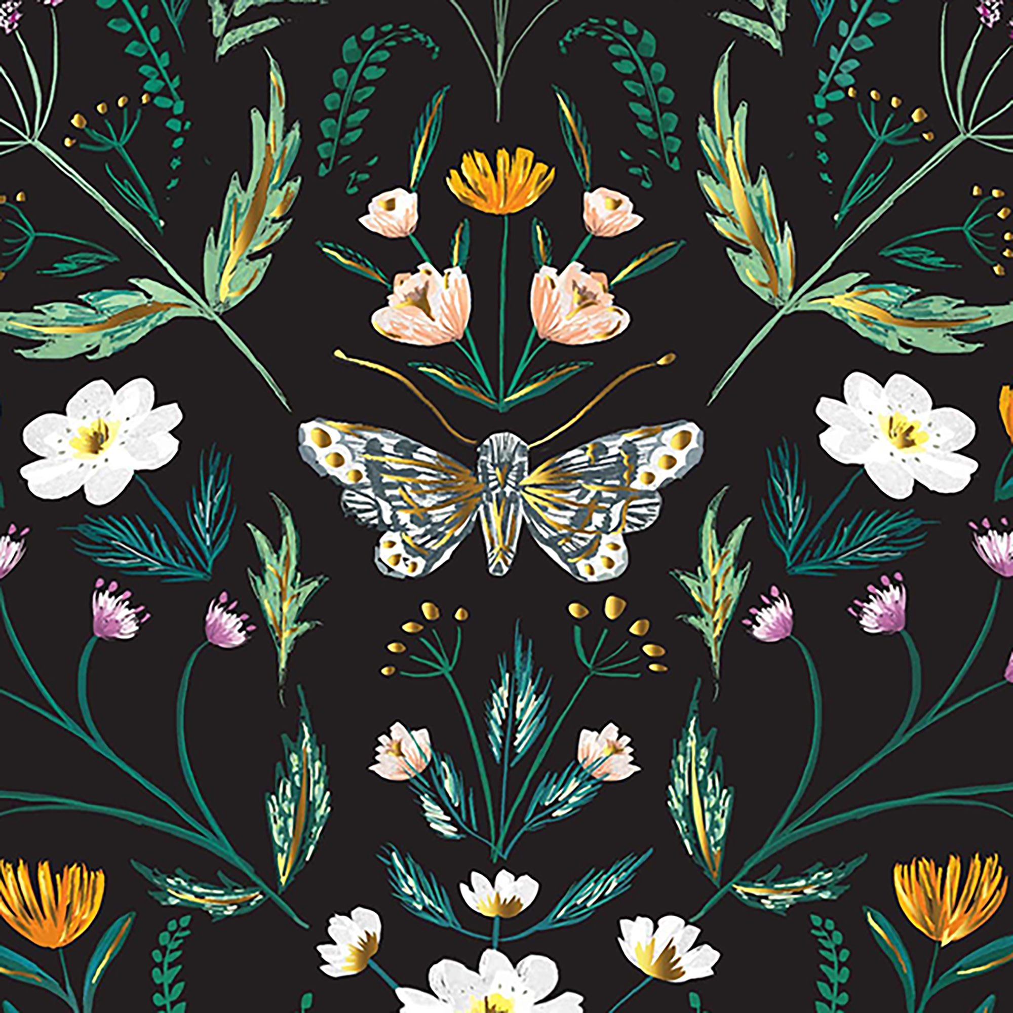 Brea Reese: Scratch Art Paper Pad - Fall Florals - 6 Designs, Guided Art, Metallic Accents, Stylus & Brush, Perforated 9x12" Pages, DIY Adult Craft
