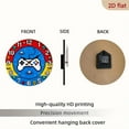 thumbnail image 7 of A 10-inch 2D flat "Pixel Game" themed wooden silent wall clock. It is an excellent choice for Halloween/Easter/Christmas gifts and is suitable for modern home decoration art., 7 of 7