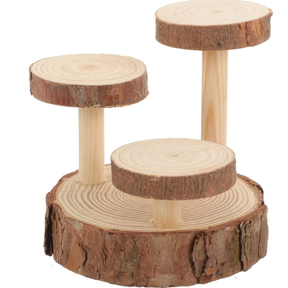 ROSENICE Wooden Dessert Stand Rustic Multi Layer Cake Stand Dessert Display Stand for Wedding Table Cupcake Stand