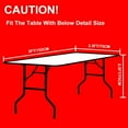 thumbnail image 2 of Eurmax USA Spandex Table Cover Fitted 30+ Colors Polyester Tablecloth，5 ft Table Cover Open Back, 2 of 5