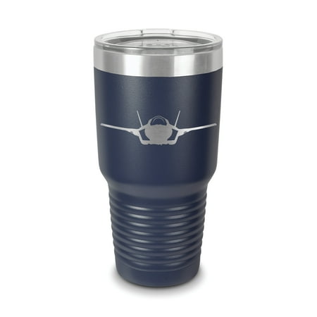 

F-35B Lightning II Tumbler 30 oz - Laser Engraved w/ Clear Lid - Polar Camel - Stainless Steel - Vacuum Insulated - Double Walled - Travel Mug - f35b f-35 f35 vertical lift stealth combat aircraft