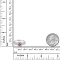 thumbnail image 3 of Gem Stone King 925 Sterling Silver Pink Moissanite and White Moissanite Engagement Ring for Women (1.18 Cttw, Round 6MM, Gemstone Birthstone, Size 8), 3 of 3