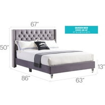 Glory Furniture Julie Full Bed in Gray Color