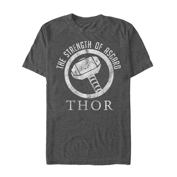 Men's Marvel Thor Strength of Asgard Graphic Tee Charcoal Heather Large