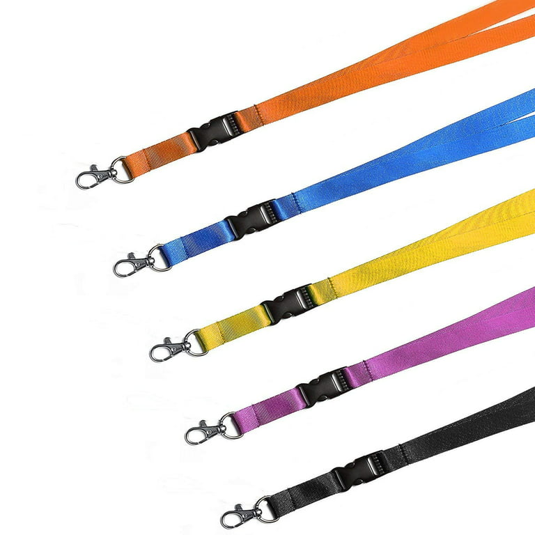 5 Pack - Adjustable Face Mask Lanyard with Safety Breakaway Lanyards with Two Clips for Ki DS & Adults - Strap Length Adjusts from 18-30 to Fit Small