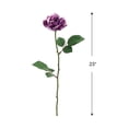 thumbnail image 5 of Allstate Long Stem Artificial Blooming Rose Spray - 23" - Purple, 5 of 9