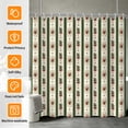 thumbnail image 2 of Tchckioa Christmas Cane Holly Shower Curtain,Privacy Protection Hooks Bath Curtain for Bathtub Decor 47x72 Inch,Green and Beige, 2 of 6