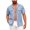 Blue, variant on Hoen Summer Ice-sensitive Shirts for Men Button Down Turndown Collar Short Sleeve T-Shirts Cooling Breathable Beach Shirts Casual Loose Blouse Tops