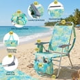 thumbnail image 4 of Ktaxon 17in Backpack Beach Chair, 7-Position Protable  Beach Chair, Light-Weight Foldable Camping Chair with Back Storage Bag & Shoulder Strap for Beach Poolside (Refreshing Hawaii), 4 of 9