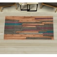 thumbnail image 1 of Rustic Decorative Rug, Grunge Wood Planks Barn House Door Nails Country Farm House Life Theme Layout, Quality Carpet for Bedroom Dorm and Living Room, 6 Sizes, Peach, by Ambesonne, 1 of 1