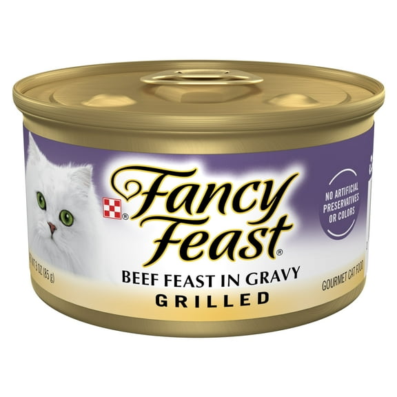 Purina Fancy Feast Grilled Kitten Food, Wet Cat Food, Beef Feast in Gravy, 3 oz Can