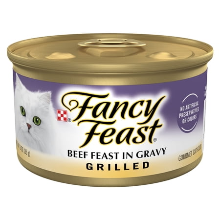 Purina Fancy Feast Grilled Kitten Food, Wet Cat Food, Beef Feast in Gravy, 3 oz Can