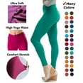thumbnail image 2 of LMB Lush Moda Extra Soft Leggings Variety of Colors Yoga Waist Green, One Size fits Most (XS XL), Green Yoga Waist, 2 of 6