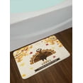 thumbnail image 2 of Turkey Bath Mat, Fall Season Illustration Festive Holiday Theme Abstract Autumn Celebration, Non-Slip Plush Mat Bathroom Kitchen Laundry Room Decor, 29.5 X 17.5 Inches, Brown Orange Yellow, Ambesonne, 2 of 2