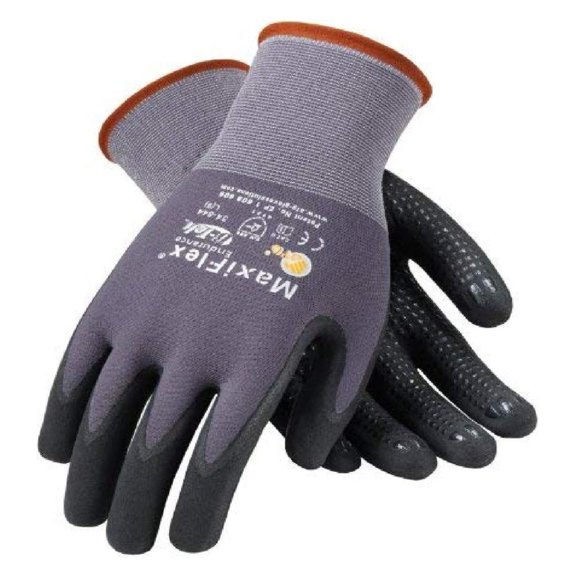 MaxiFlex Endurance Knit Gloves - Large Gray (12 Pack) - Nitrile Coated Work Gloves - Oil Resistant, Abrasion Resistant, Superior Grip - Industrial & Construction